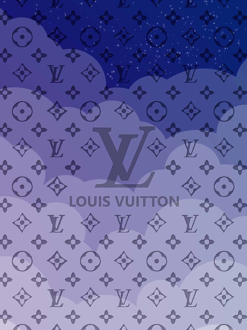Blue Louis Vuitton, Louis Vuitton Glitter, HD phone wallpaper