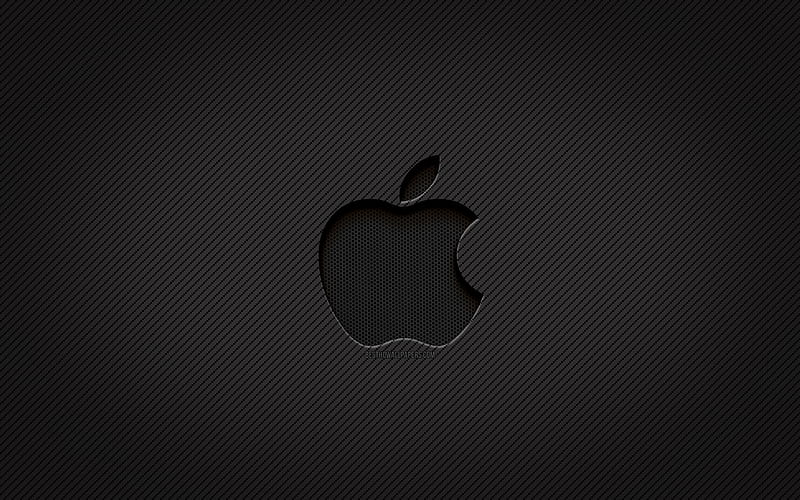 Apple carbon logo, , grunge art, carbon background, creative, Apple black  logo, HD wallpaper | Peakpx