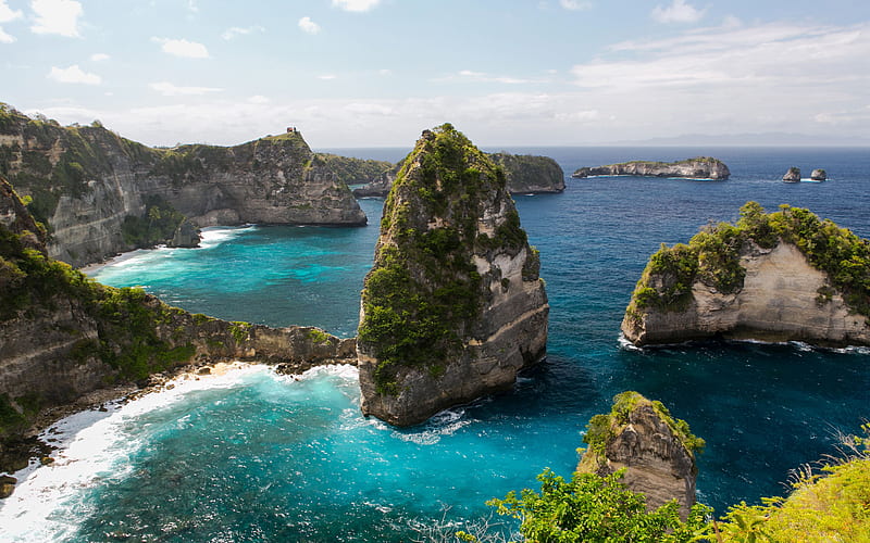 Nusa Penida Island coast, sea, tropics, Thousand Islands, Bali, Indonesia,  Malay Archipelago, HD wallpaper | Peakpx