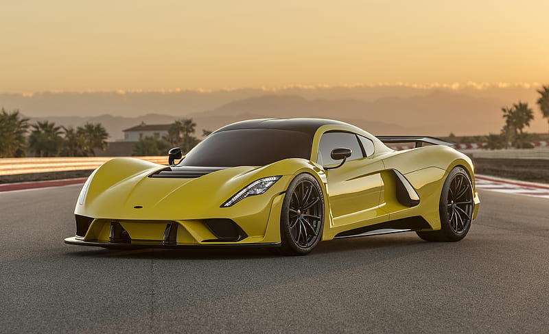 hennessey venom f5, yellow supercars, Vehicle, HD wallpaper