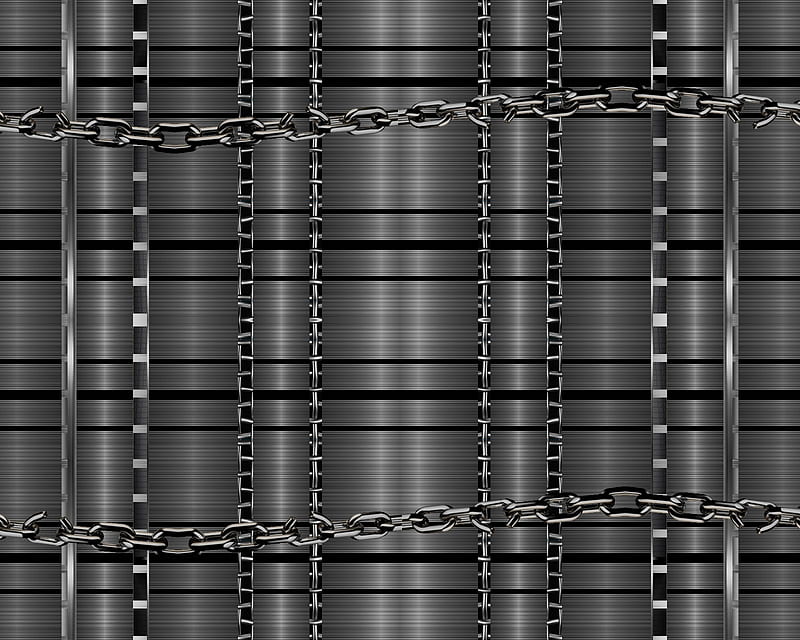 Chained Tubes, metal, theme, HD wallpaper
