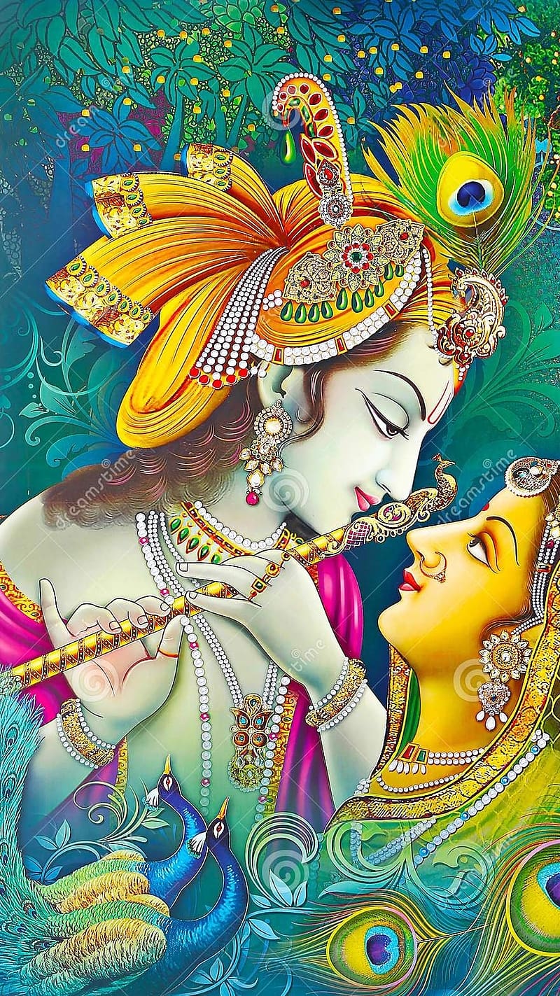 Radha Krishna 3d With Attractive Effect, radha krishna 3d, attractive effect, HD phone wallpaper