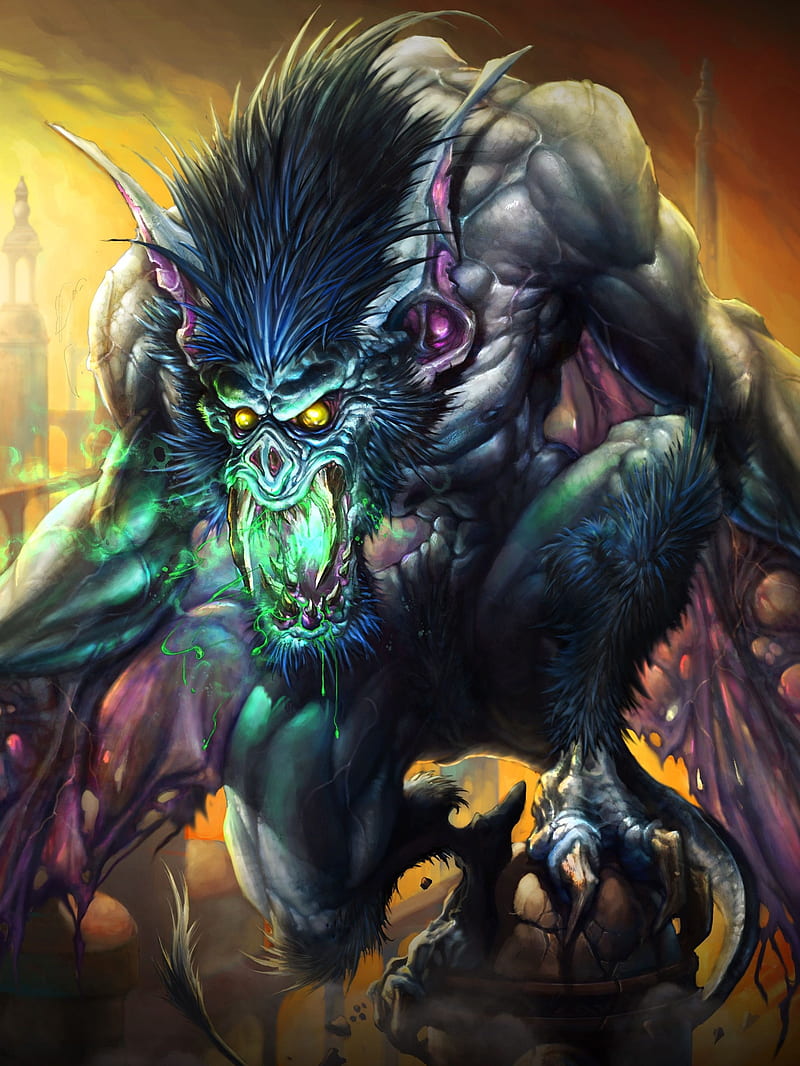 Bat Monster, bat, fantasy, games, monster, HD phone wallpaper | Peakpx