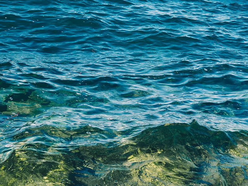 ocean, ripples, clean water, Nature, HD wallpaper