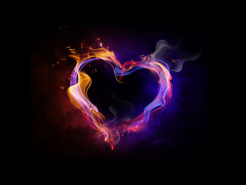 Love Heart, abstract, colors romantic, HD wallpaper | Peakpx