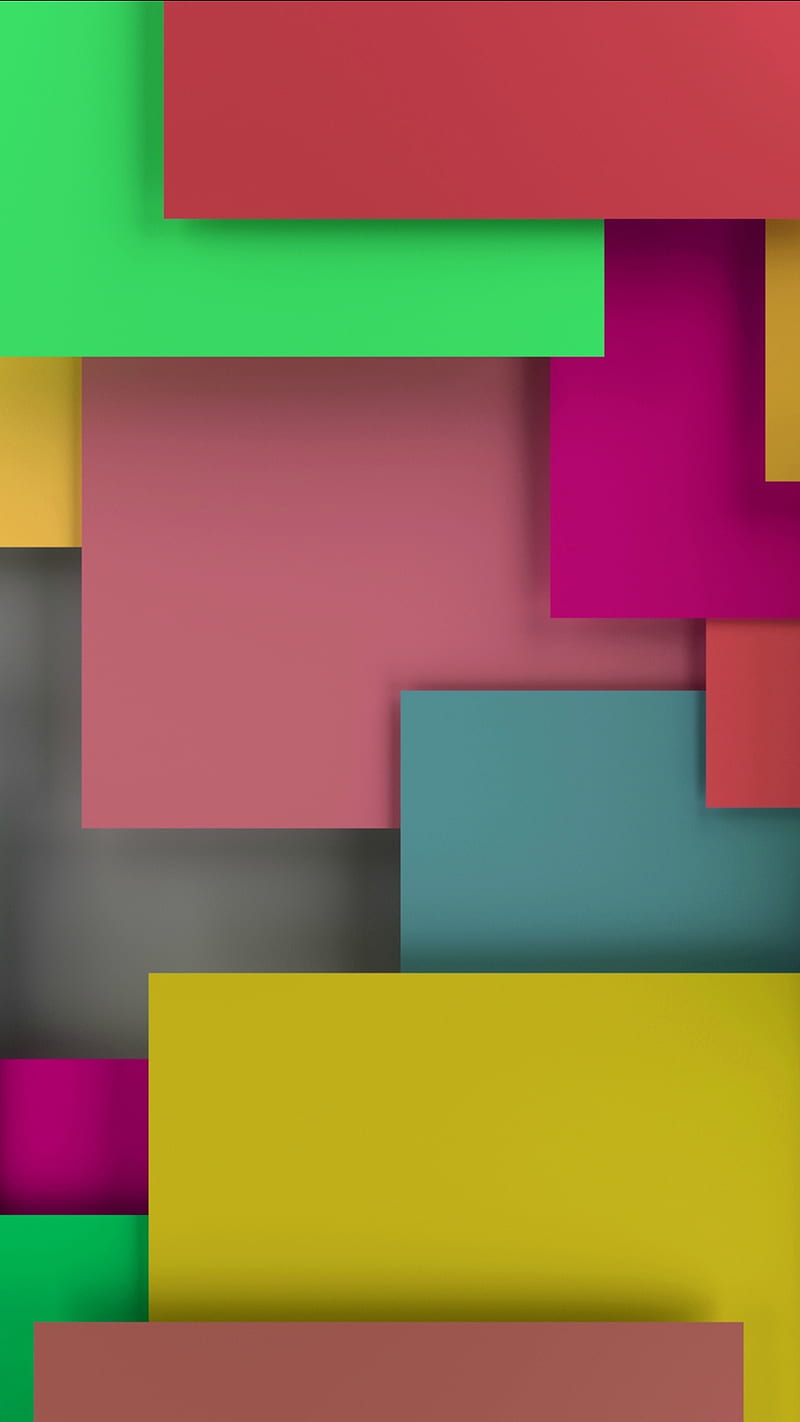 Blocks, boxes, colorful, colors, desenho, green, material, red, squares, yellow, HD phone wallpaper