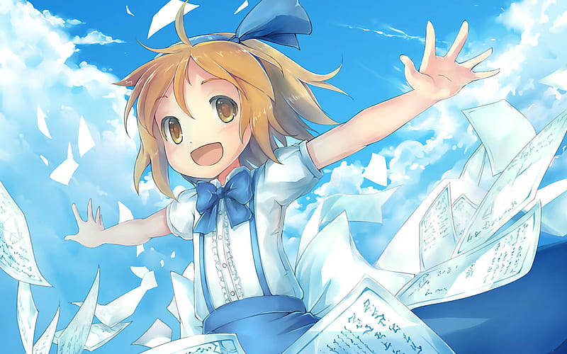 Touhou young Alice, alice, puppet, anime, square, touhou, game, magic, doll, HD wallpaper