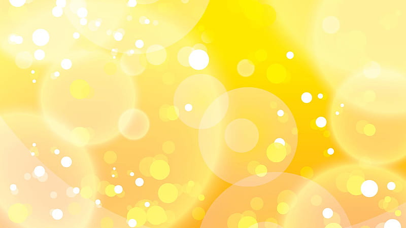 White Yellow Bubbles Background Yellow Background, HD wallpaper