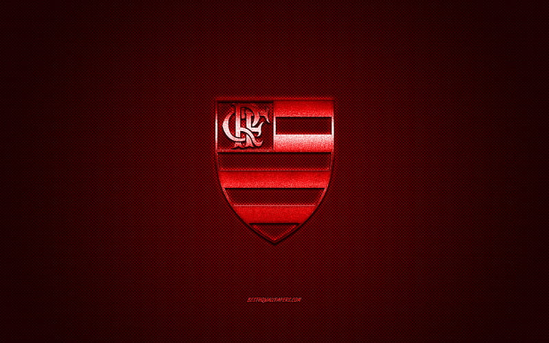 Flamengo RJ, brazil, flamengo, football, red logo, soccer, HD wallpaper