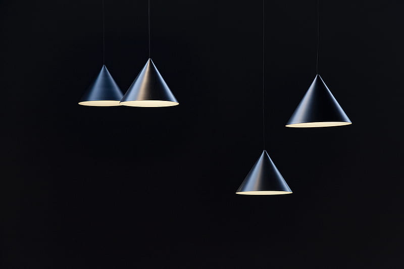 chandeliers, lamps, lighting, dark, minimalism, HD wallpaper