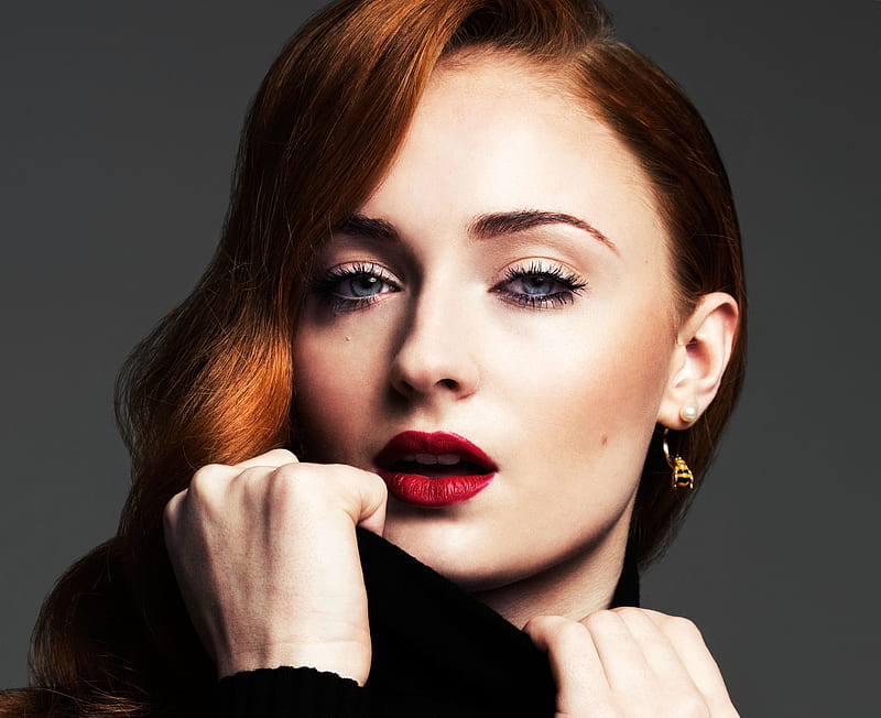 Sophie Turner, Actress, Girl, Model, Redhead, Face, Woman, Hd Wallpaper 