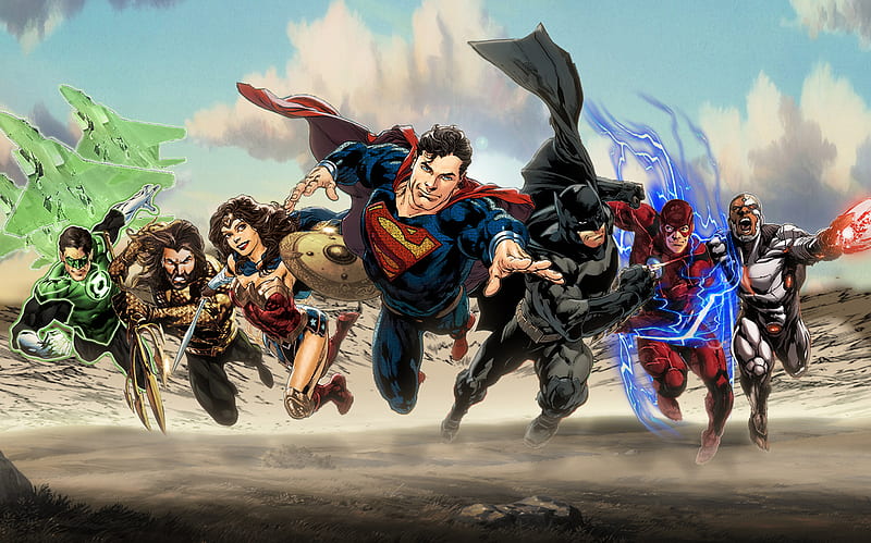Justice League Superheroes Art, justice-league, superheroes, art, digital-art, HD wallpaper