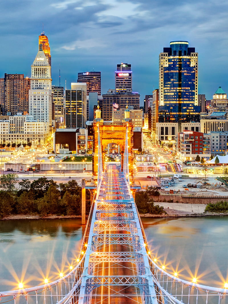 The Top 5 Design Travel Destinations This October, Cincinnati Skyline, HD phone wallpaper