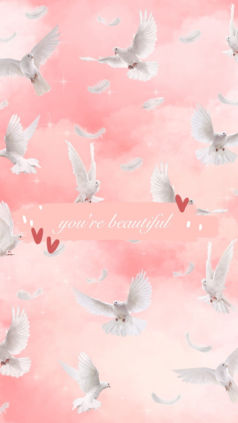 Doves loves, aesthetic, butterflies, butterfly, clouds, heart, corazones,  love, HD phone wallpaper | Peakpx