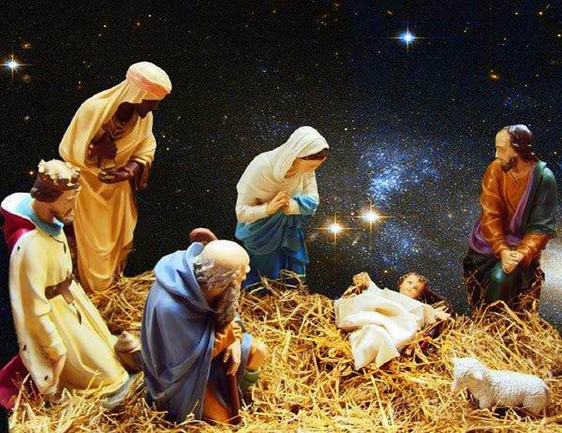 Birth, Holy Famil, star, Jesus, HD wallpaper