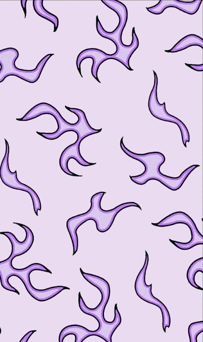 fire aesthetic , indie, kidcore, pattern, patterns, prints, purple, puzzle, stars, HD phone wallpaper