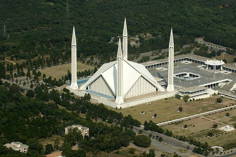 Faisal-Mosque-Islamabad-Pakistan, cool, islamabad, pakistan, faisal-mosque, HD wallpaper