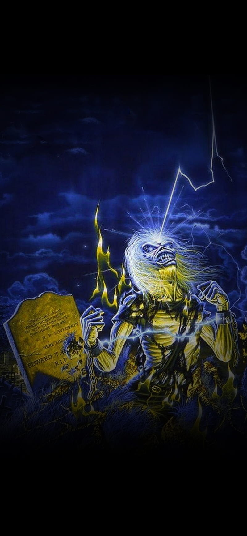 Live after Death, cd cover, eddie, iron maiden, mobile background, HD phone wallpaper