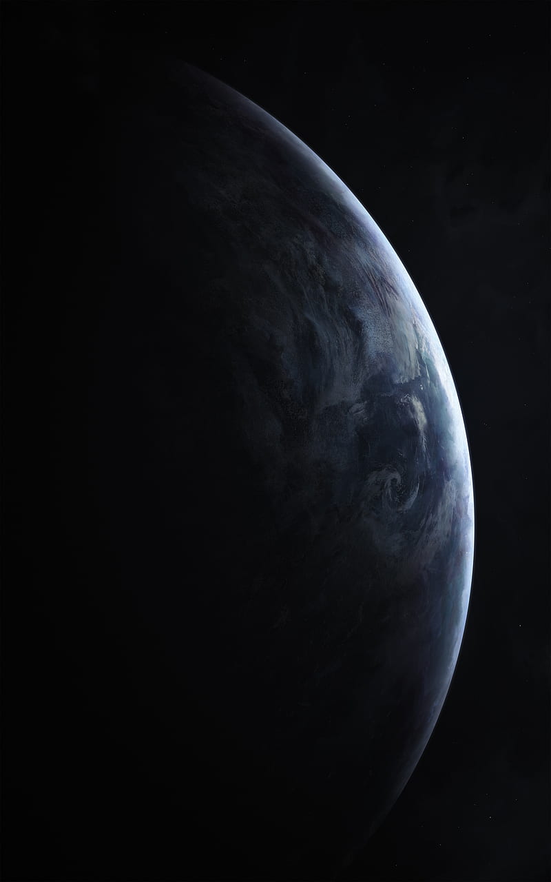 EARTH AMOLED, black, dark, space, HD phone wallpaper