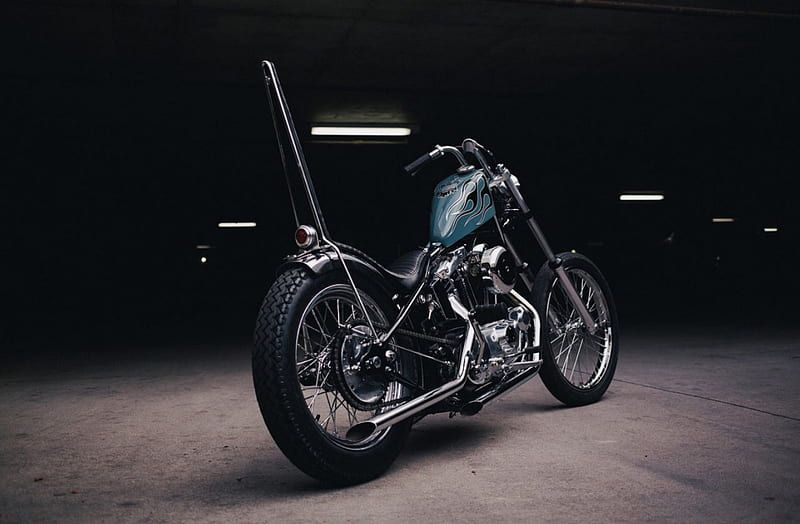 Old Skool, bike, chopper, harley, motorcycle, HD wallpaper