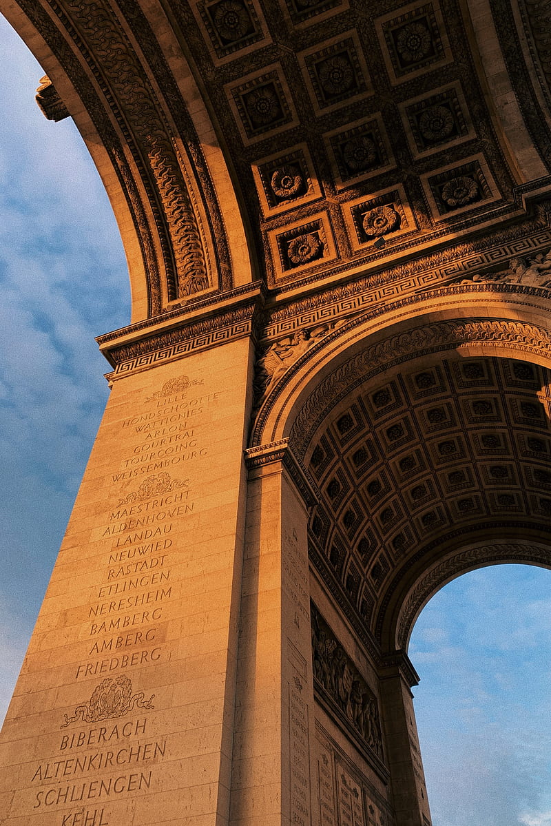 arc de triomphe, arch, architecture, interesting place, paris, HD phone wallpaper
