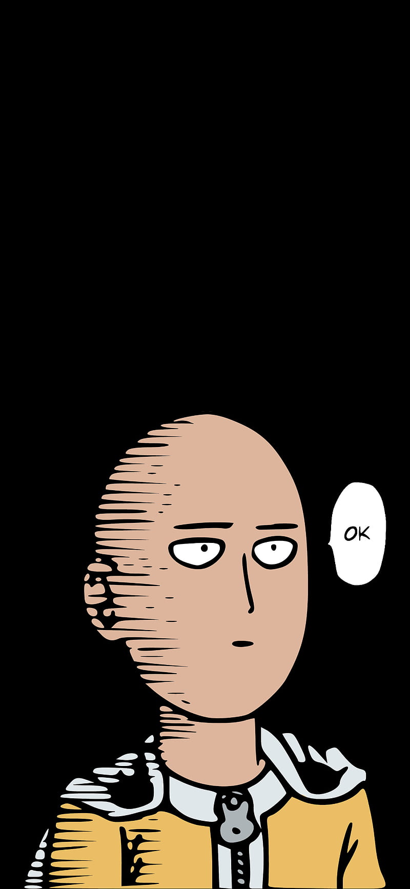 Saitama Wallpaper 4K, Dark background, 5K