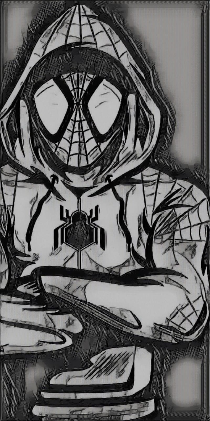 Spider-Man Sketch, comic book, marvel comics, peter parker, spider-man, spiderman, HD phone wallpaper