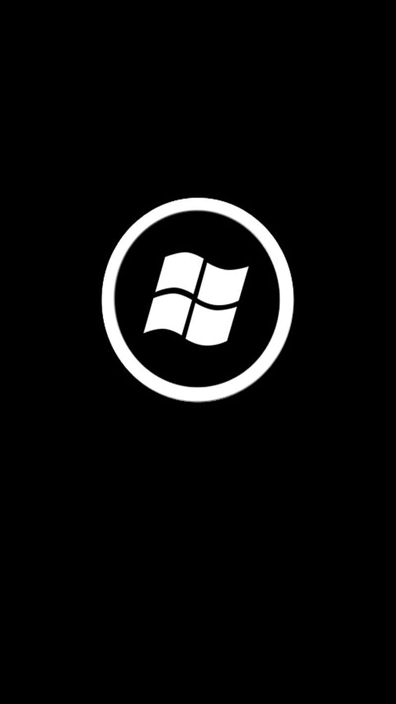 Black and White, logo, phone, windows, HD phone wallpaper