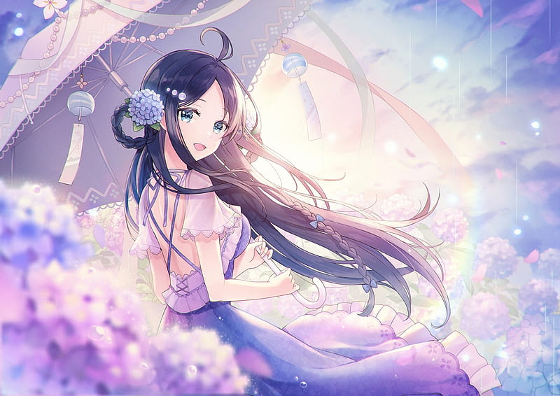 Anime Girl Cherry Blossom Bliss HD Wallpaper