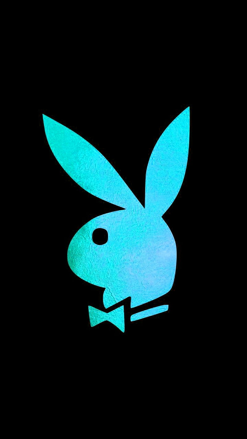 Play bunny aqua, bunny, logo, HD phone wallpaper