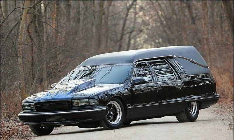1996-Chevy-Caprice-Hearse, Black, GM, Cowl Hood, Wagon, HD wallpaper