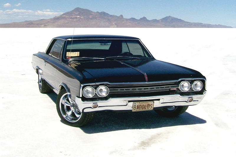 1965 Olds 442, black, 442, classic, olds, HD wallpaper