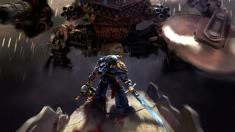 Warhammer 40k Space Marine Ultramarines, warhammer-40000-dawn-of-war-iii, games, pc-games, HD wallpaper