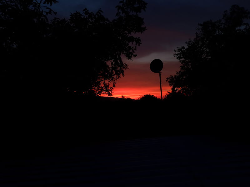 Un atardecer , sunset, red, HD wallpaper