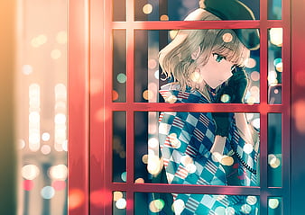Anime girl, kimono, profile view, bubbles, Anime, HD wallpaper | Peakpx