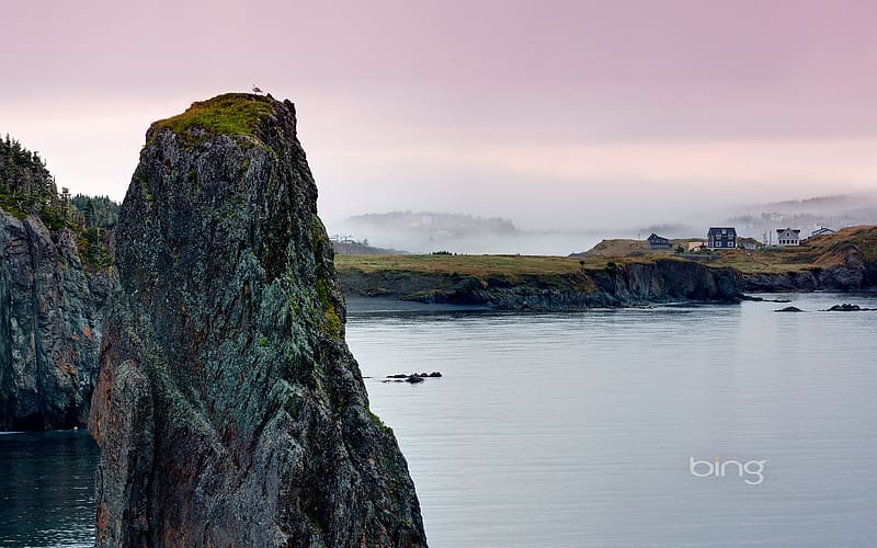 Landscape, Nature, Canada, Coast, Fog, Island, Coastline, , Newfoundland, HD wallpaper