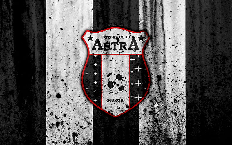 FC Astra, grunge, Romanian league, Liga I, soccer, football club, Romania, Astra, logo, stone texture, Astra FC, HD wallpaper