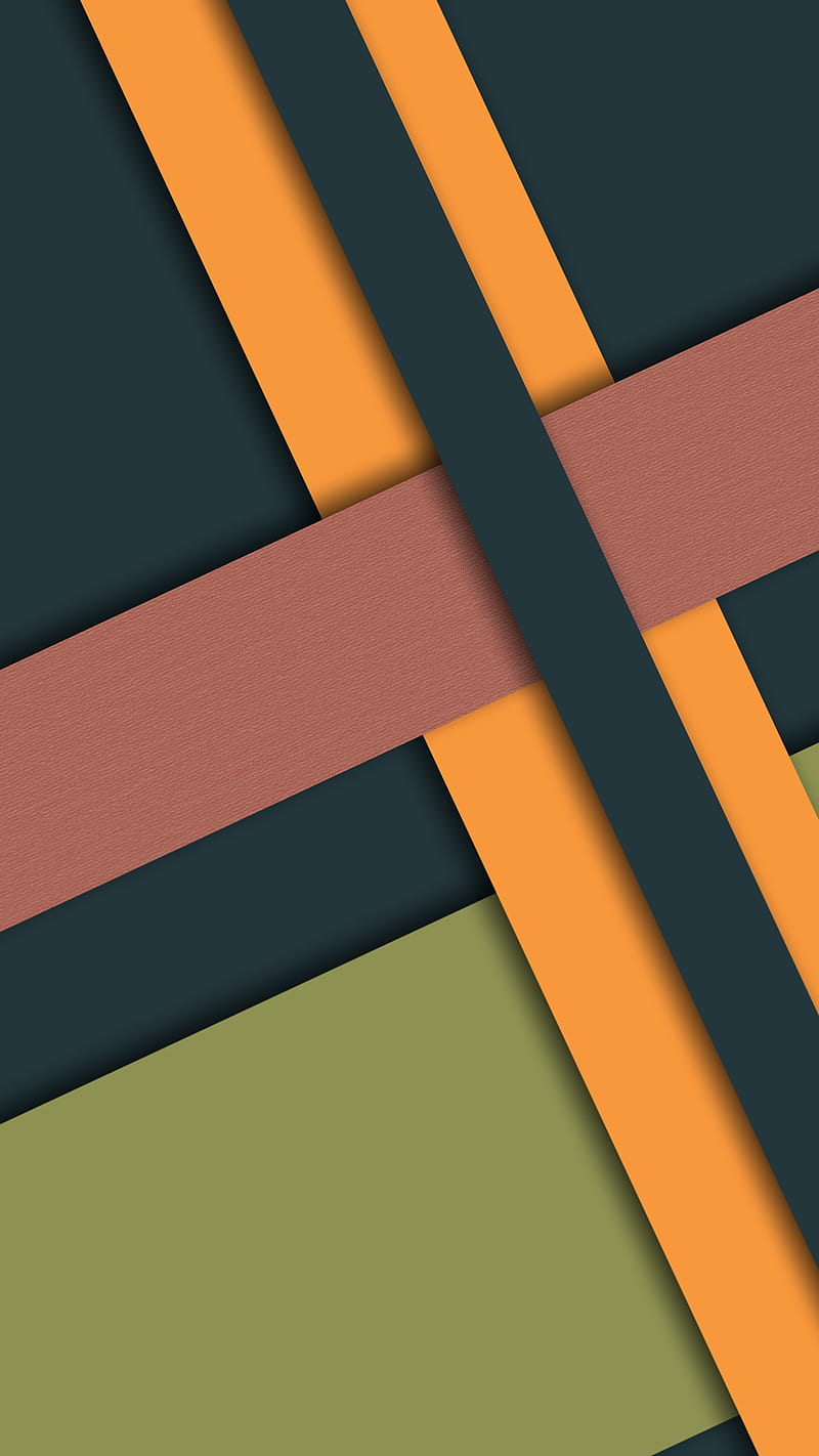 Lines, absract, blue, green, orange, pink, HD phone wallpaper