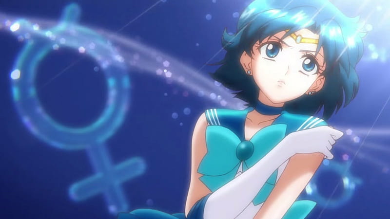 Sailor Mercury, pretty, mizuno, bonito, ami, sweet, magical girl, nice, fantasy, anime, sailor moon, beauty, anime girl, sailormoon, blue, female, lovely, ami mizuno, short hair, girl, blue hair, HD wallpaper