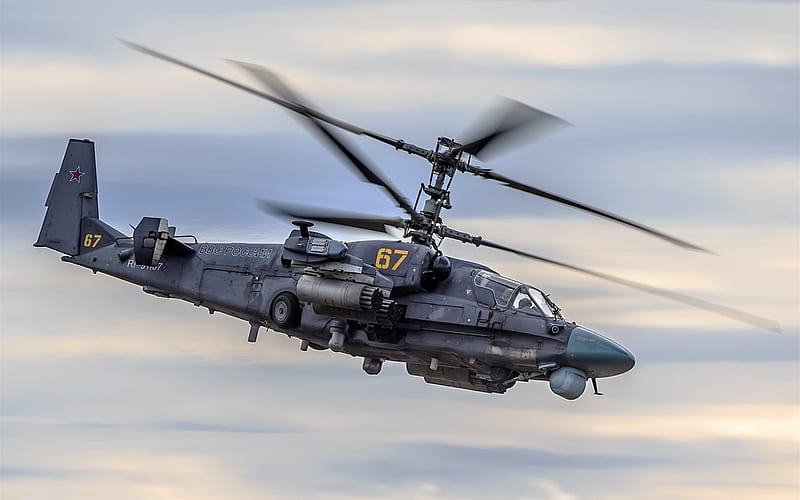 Ka-52, Alligator, helicopters, air combat, attack helicopter, Hokum B, HD wallpaper