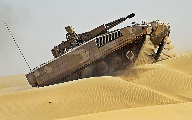 Schützenpanzer Puma, Armored combat vehicle, German Army, German infantry fighting vehicle, desert, dunes, modern armored vehicles, Germany, Puma, HD wallpaper