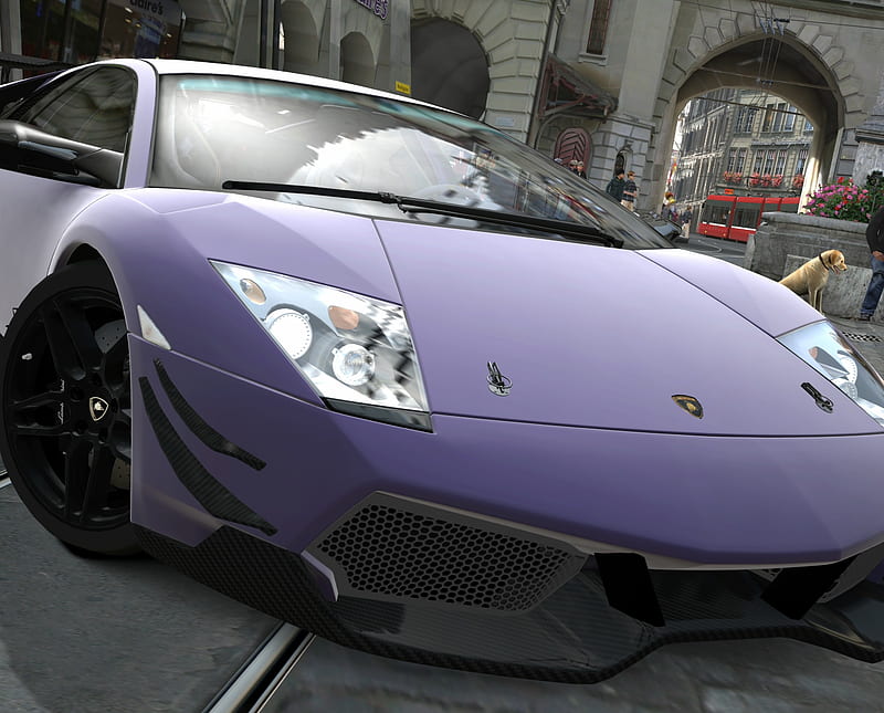 Lamborghini, car, purple, vehicle, HD wallpaper | Peakpx