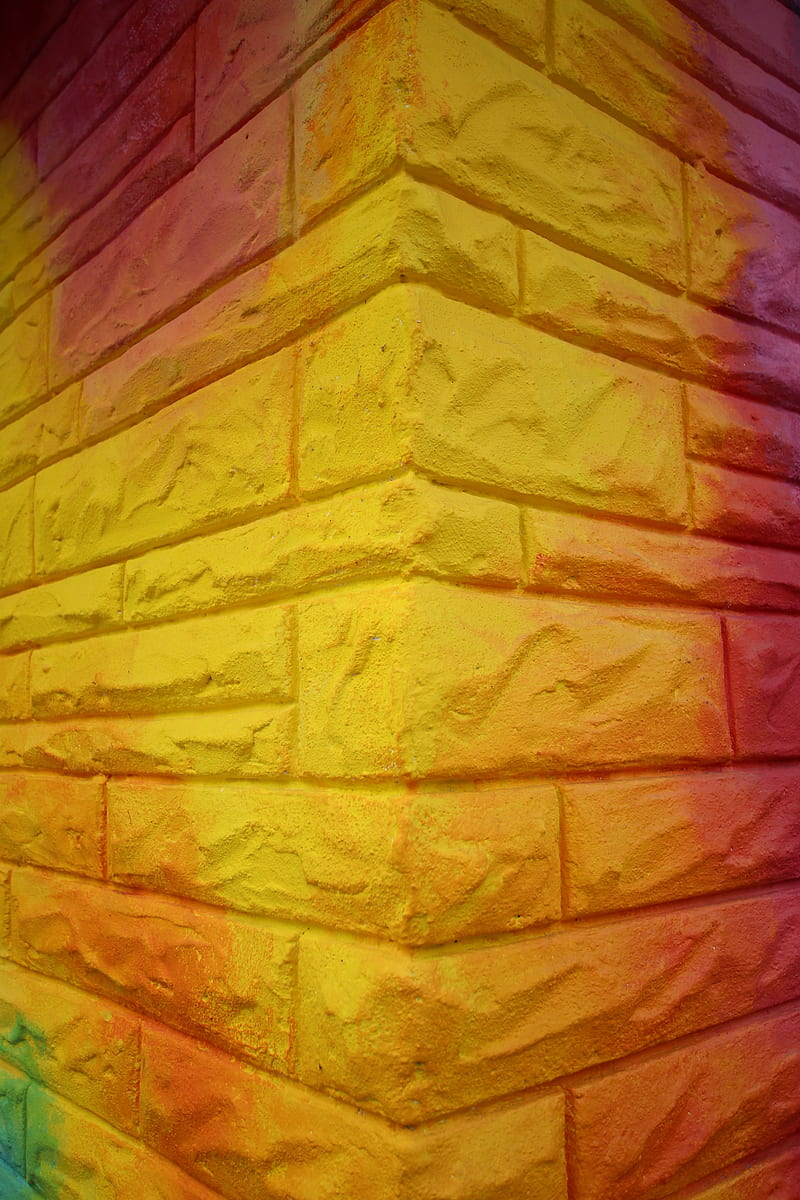 wall, paint, texture, stone, colorful, HD phone wallpaper