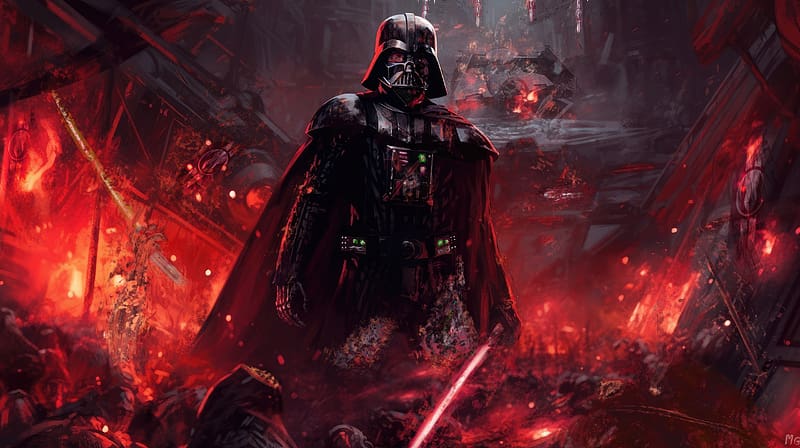 Star Wars Darth Vader Finish What He Started, star-wars, darth-vader, movies, artist, artwork, digital-art, artstation, HD wallpaper