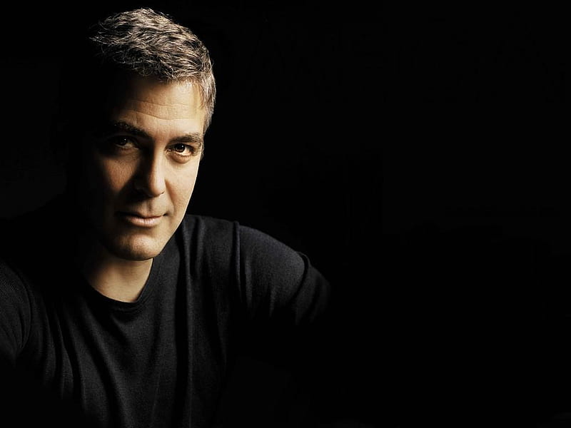 George Clooney, celebrity, famous, black, handsome, man, actor, star, HD wallpaper