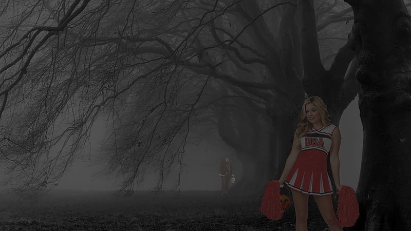 Halloween-Trick-&-Treat-Cheerleader, ghoul, headless, cheerleader, Halloween, victim, HD wallpaper
