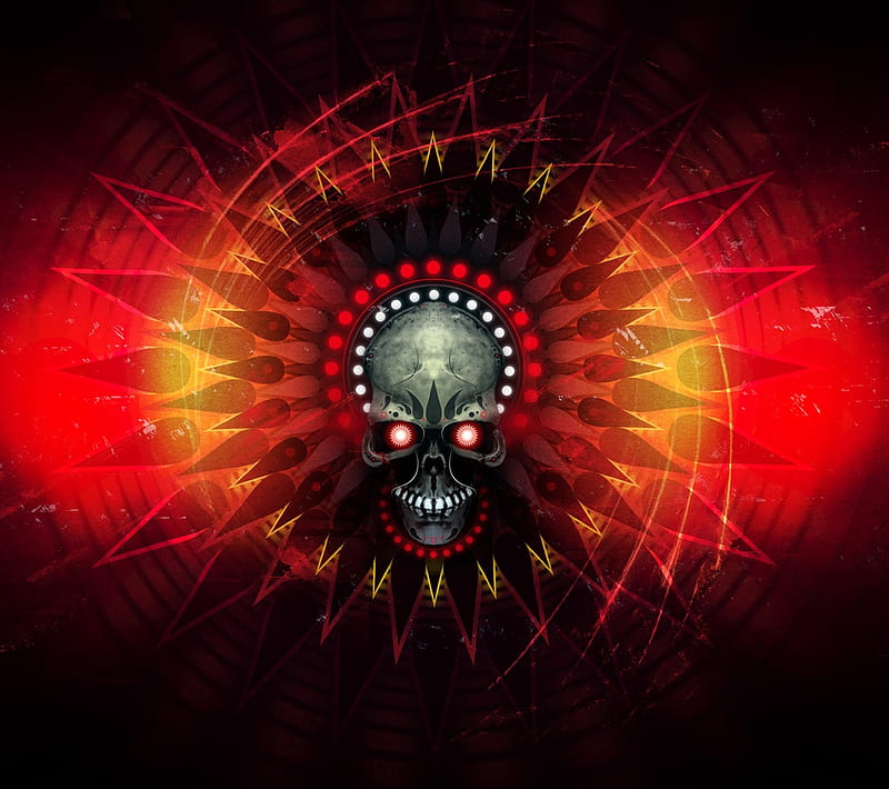 Skull, abstract, android, best, cool, epic, fire, new, HD wallpaper | Peakpx