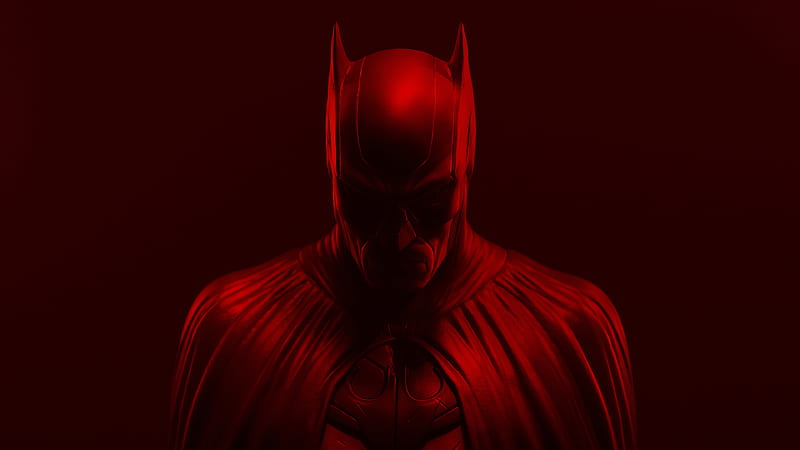 Batman Red Background, batman, superheroes, artwork, artstation, HD wallpaper