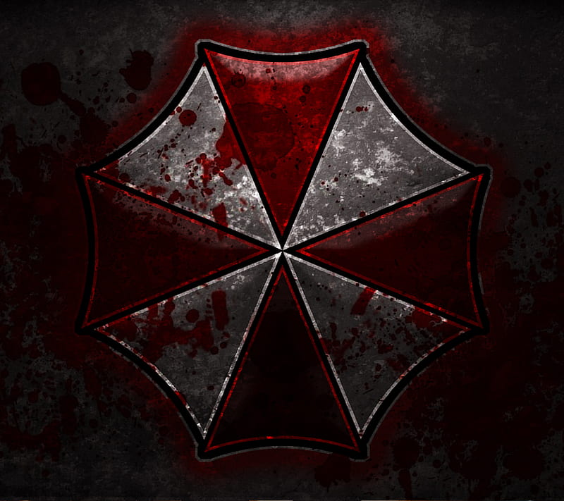 Umbrella Corporation, blood, logo, resident evil, scary, HD wallpaper