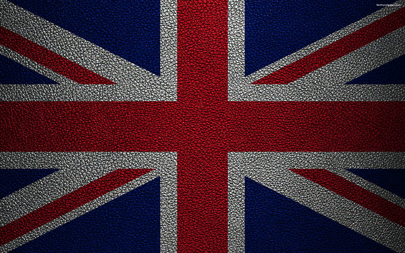 Flag of Great Britain, 4к, leather texture, British flag, Europe, flags of Europe, Great Britain, HD wallpaper